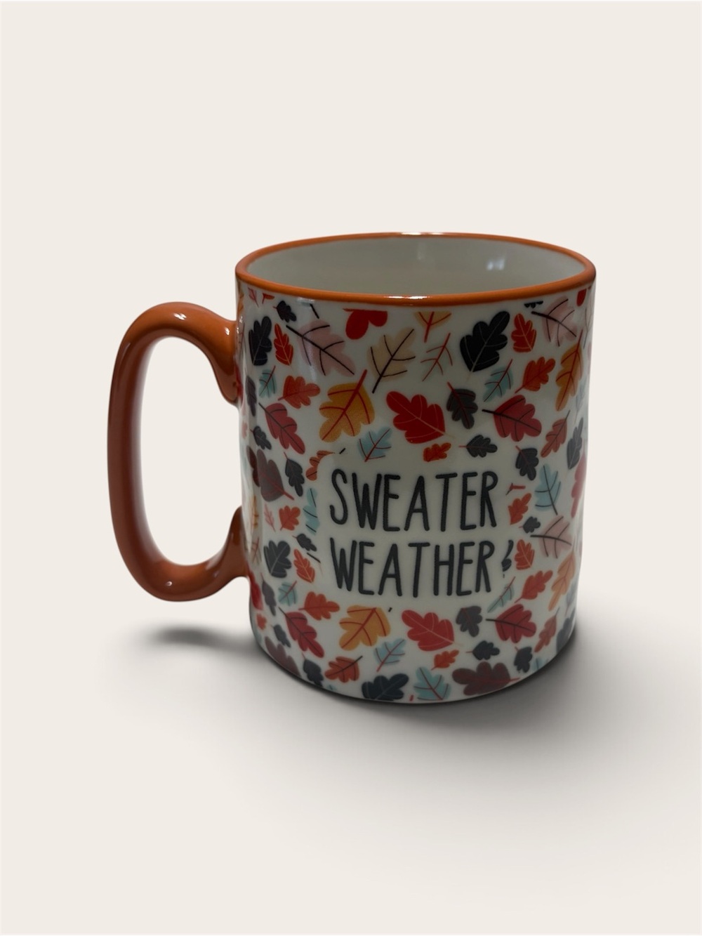 Sweater Weather Fall Leaves Ceramic Mug – 10 Strawberry Street